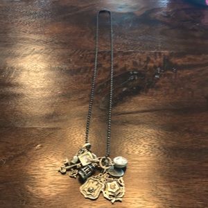 Charms on chain necklace